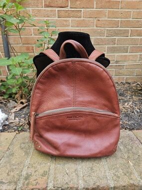 American Heritage Co. Small Rust Leather Backpack